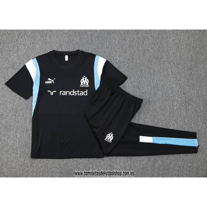Chandal del Olympique Marsella 23-24 Manga Corta Negro